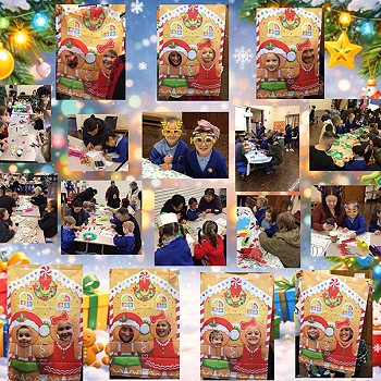 Casgliad o ddelweddau gyda nodyn ' Christmas Crafts & Fun'